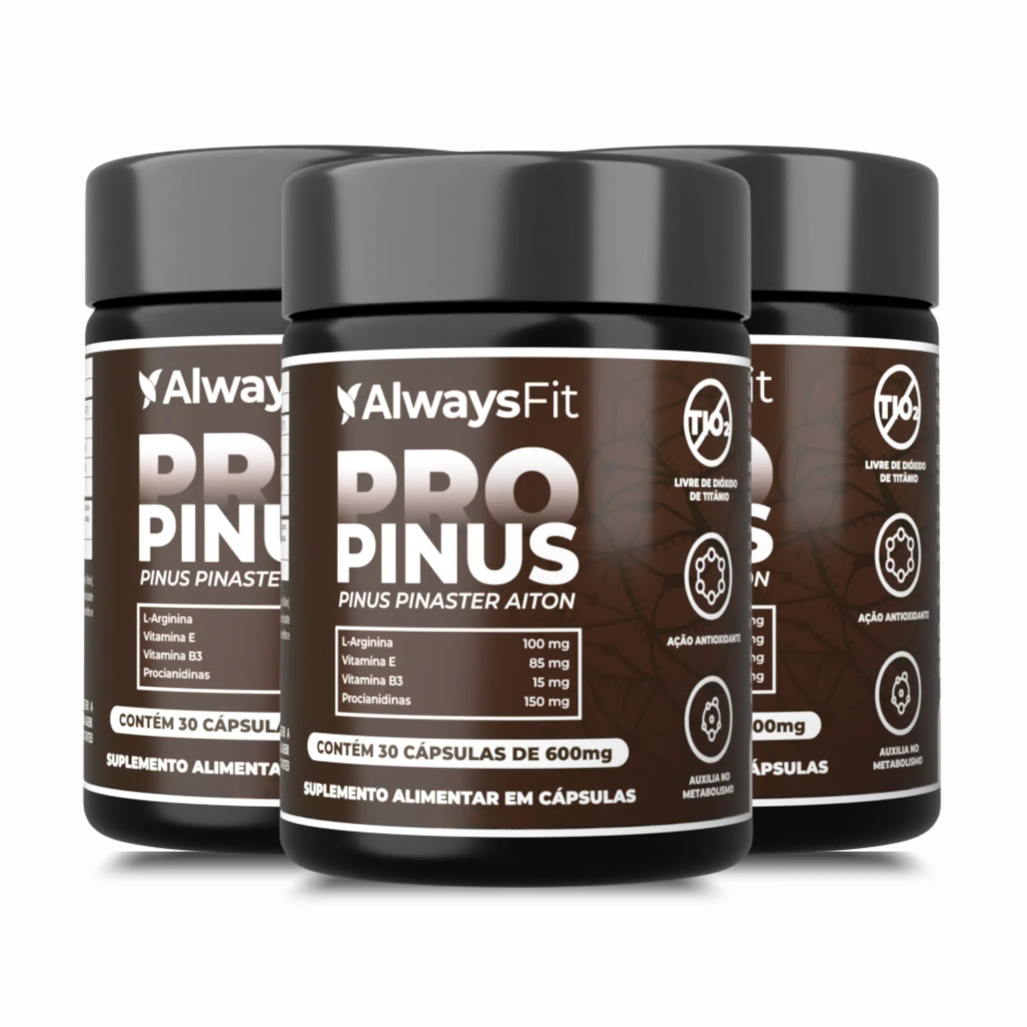 Pro Pinus - Pinus Pinaster Aiton com L-Arginina, Vitamina E, Vitamina B3 e Procianidinas - 30 Cápsulas