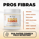 Pro5Fibras - Saúde Intestinal - Inulina, Goma Acácia, Psyllium, Beta Glucana e FOS