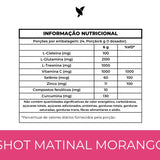 Shot Matinal Always Fit - Blend exclusivo Sabor Morango com Curcumina, Glutamina, NAC, Vinagre de Maçã, Própolis Verde, Vit. C e +